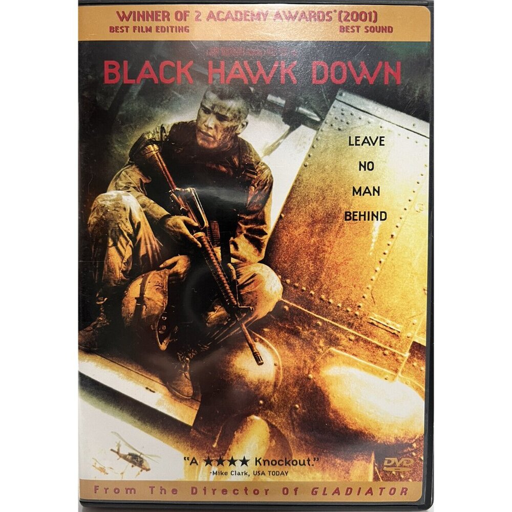 Black Hawk Down (DVD, 2001) Josh Hartnett Tom Sizemore Sam Shepard Like New